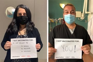 NYP staffers gets COVID-19 vaccine