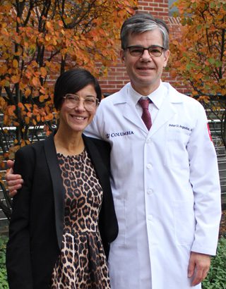 Nicole Marquez standing with Dr. Peter Angevine